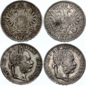 Austria 2 X 1 Florin 1889 & 1890