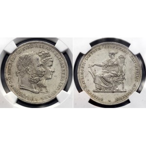 Austria 2 Gulden 1879 NGC AU 55