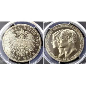Germany - Empire Saxe-Weimar-Eisenach 5 Mark 1903 A PROOF PCGS PR63 CAM