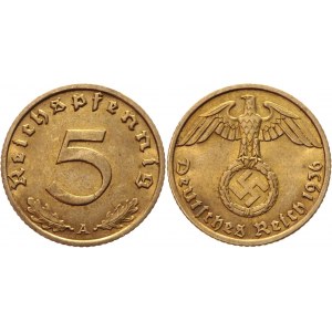 Germany - Third Reich 5 Pfennig 1936 A Key Date