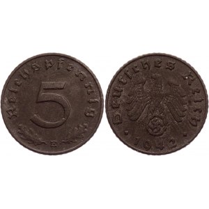 Germany - Third Reich 5 Pfennig 1942 E Key Date