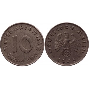 Germany - Third Reich 10 Pfennig 1945 E Key Date