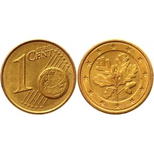 Germany Federal Republic 1 Euro Cent 2002 В Error Other Metal