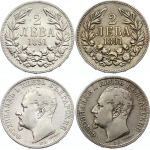 Bulgaria 2 x 2 Leva 1891 KB