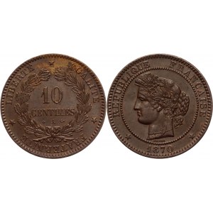 France 10 Centimes 1870 A