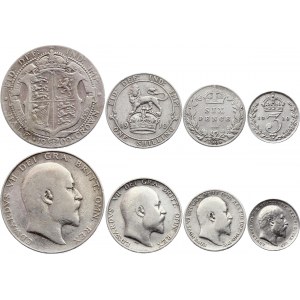 Great Britain Lot of 4 Silver Coins 1904-10