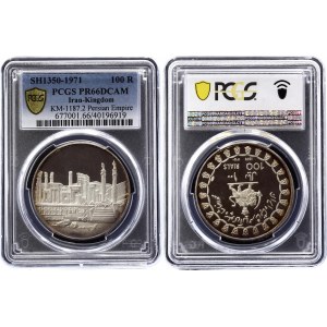 Iran 100 Rials 1971 AH 1350 PCGS PR 66 DCAM