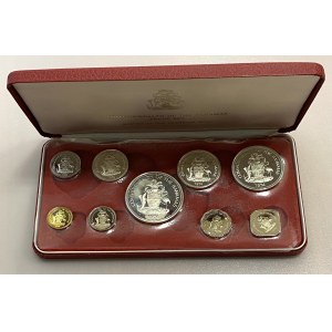 Bahamas Annual Set of 9 Coins 1974