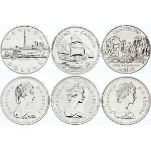 Canada Lot 3 x 1 Dollar 1979 -  1989