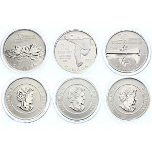 Canada 3 x 20 Dollar Coins 2011 -2012