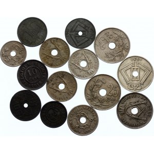 Belgium Lot of 14 Coins