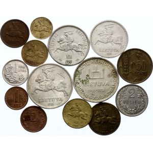 Lithuania Lot of 14 Coins with Silver