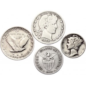 United States - Philippines Lot of 4 Silver Coins 1908 -39