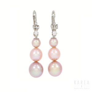 A pair of drop earrings