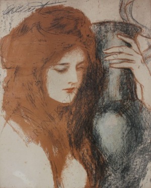 Teodor Axentowicz (1859-1938), Kobieta z wazonem (1903)
