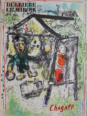 Marc Chagall (1887-1985), Malarz w wiosce(Okładka „Derriere le Miroir” no.182, 1969, Mourlot #603)