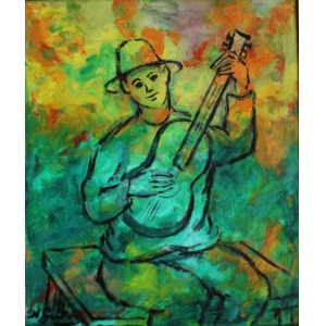 Nathan Gutman (1898-1987), Chłopiec grający na gitarze