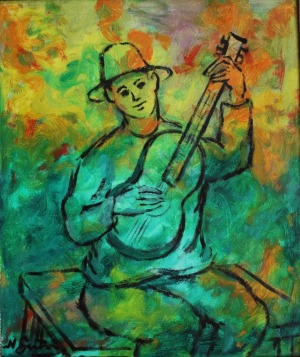 Nathan Gutman (1898-1987), Chłopiec grający na gitarze