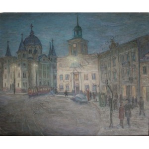 Stefan Just (1905-1977), Plac Wolności o zmroku (1956)