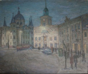 Stefan Just (1905-1977), Plac Wolności o zmroku (1956)