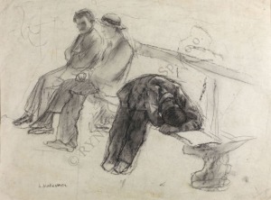 Artur Markowicz (1872-1934), Na ławce w parku