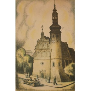 Władysław Roguski (1890-1940), Kościół Klarysek w Bydgoszczy(z teki &bdquo;XIV Zjazd Lekarzy i Przyrodników Polskich w Poznaniu&rdquo;, 1933)