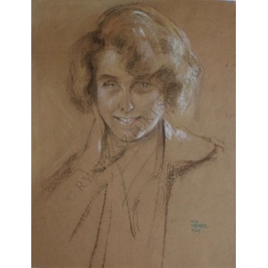 Wilhelm Wachtel (1875-1942), Portret dziewczyny (1924)