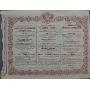 Obligacja 500 franków. Towarzystwo Drogi Żelaznej Warszawsko-Wiedeńskiej, Seria Pierwsza (1862), 