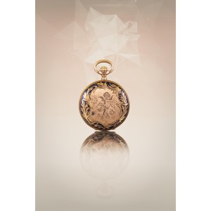Zegarek kieszonkowy z motywem anioła, Francja, Austria, II poł. XIX w.