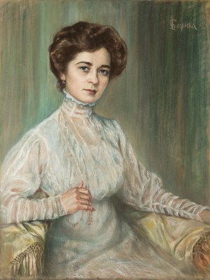 Leokadia Łempicka (1865-1913 Kijów), Portret damy, k. XIX w.