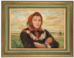 Wincenty Wodzinowski (1866 Igołomnia k. Miechowa - 1940 Kraków), Dziewczyna w czerwonej huście na główie