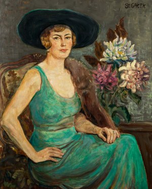 Stanisław Gałek (1876 Mokrzyska - 1961 Zakopane), Dama w zielonej sukni