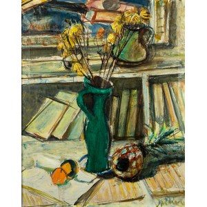 Zygmunt Menkes (1896 Lwów - 1986 Riverdale), Kwiaty w zielonym wazonie