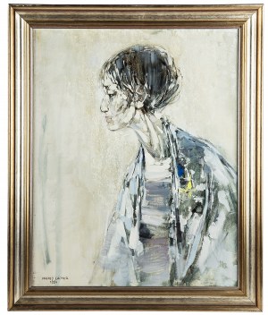 Maciej Lachur (1927 Zagórze – 2007 Otwock), Portret kobiety, 1984 r.