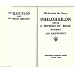 Richard de Bury PHILOBIBLON CZYLI O MIŁOŚCI DO KSIĄG