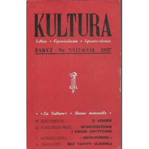 KULTURA Szkice, Opowiadania, Sprawozdania Nr.7/117-8/118 1957 CZESŁAW MIŁOSZ