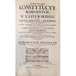 ŁADOWSKI MACIEJ, INWENTARZ KONSTYTUCJI VOLUMINA LEGUM [LIPSK 1733]