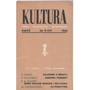 KULTURA Szkice, Opowiadania, Sprawozdania Nr.9/179 1962