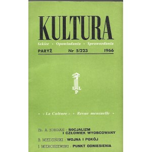 KULTURA Szkice, Opowiadania, Sprawozdania Nr.5/223 1966 MIŁOSZ GOMBROWICZ