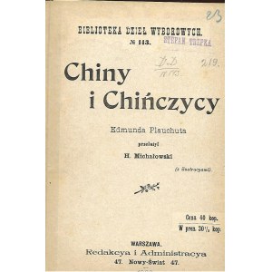 Edmund Plauchut CHINY I CHIŃCZYCY z ilustracyami