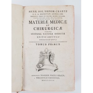 Heinrich Johann Nepomuk von Crantz, Materiae medicae et chirurgicae Wiedeń 1779