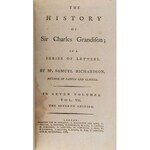 Richardson Samuel THE HISTORY OF SIR CHARLES GRANDISON, London 1781