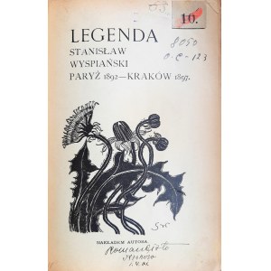 Wyspiański, Legenda 1898 r. Pierwsze wydanie!