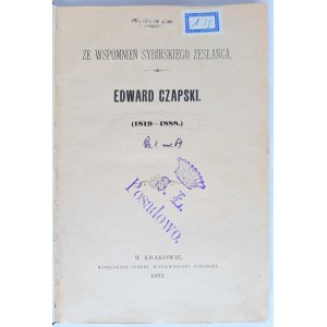 Czapski, Ze wspomnień sybirskiego zesłańca, 1893 r.