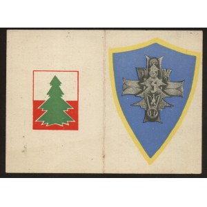 3 Dywizja Strzelców Karpackich. Legitymacja pamiątkowej odznaki.