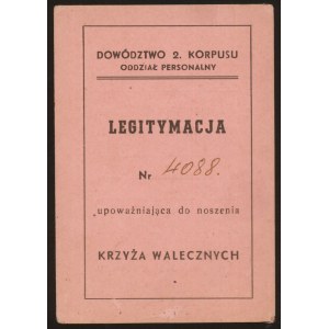 2 Korpus Polski. Legitymacja nr 4088.