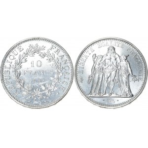 France 10 Francs 1965 Averse: Denomination and date within wreath. Reverse: Hercules group. Silver...