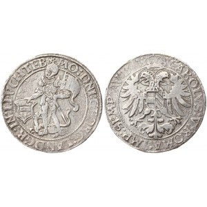 Germany Leuchtenberg 1 Thaler 1543 George III (1531-1555).  Av.: The armored St...