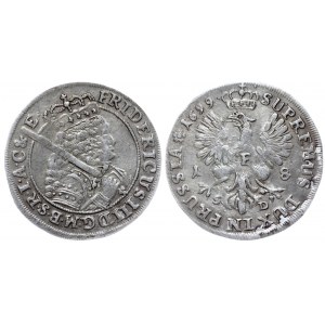 Germany Brandenburg 18 Groszy 1699 SD Friedrich III(1688-1713). Averse: Crowned bust with sword right. Reverse...