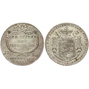 Germany BAMBERG 1 Thaler 1795 Franz Ludwig(1779-1795). Averse: Crowned arms within crowned mantle. Averse Legend...